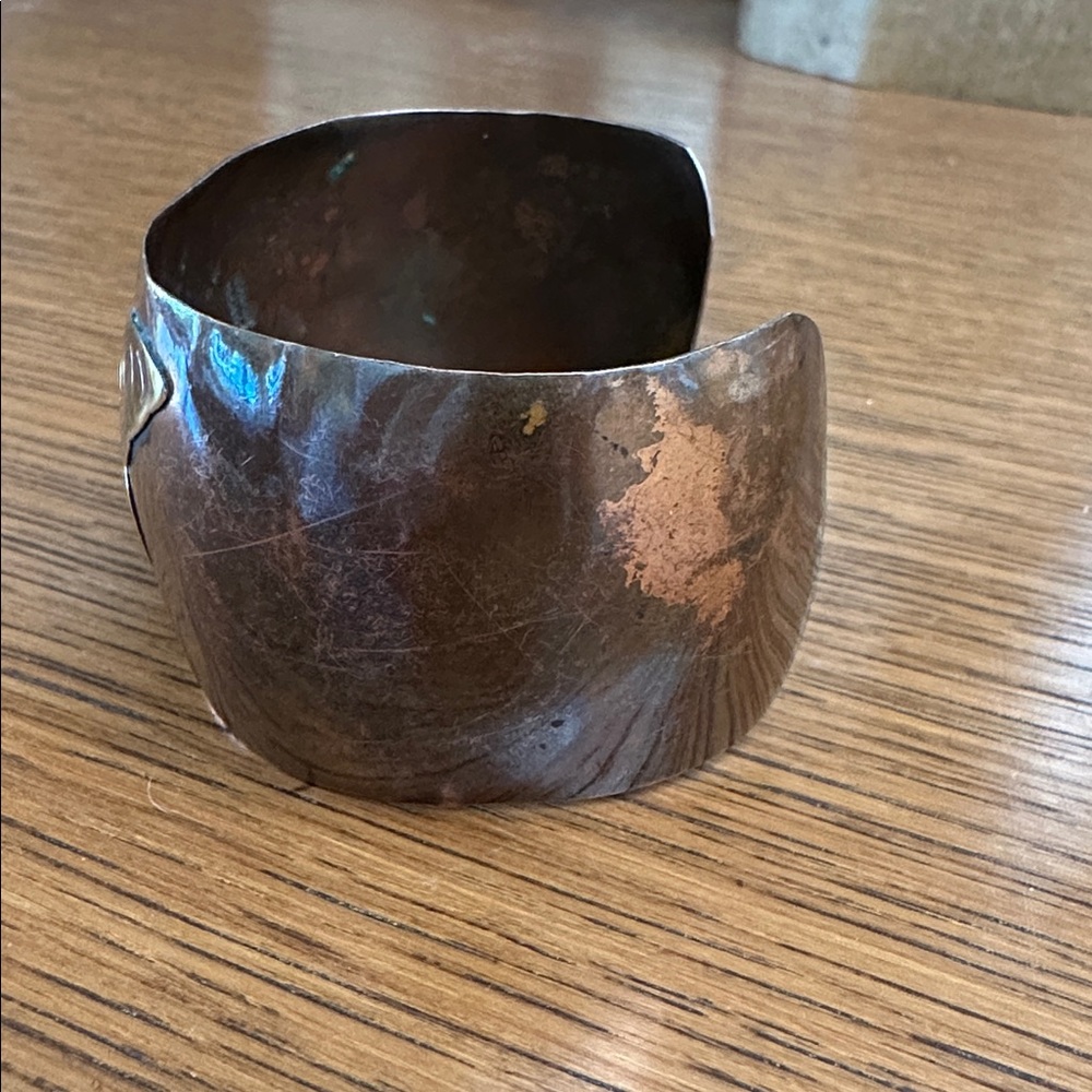 Vintage Artisan Copper Butterfly Bracelet - Picture 10 of 11